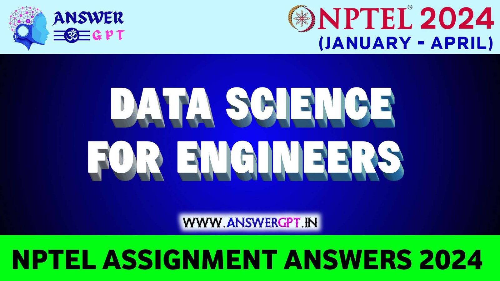 [Week 1-8] NPTEL Data Science for Engineers Assignment Answers 2024