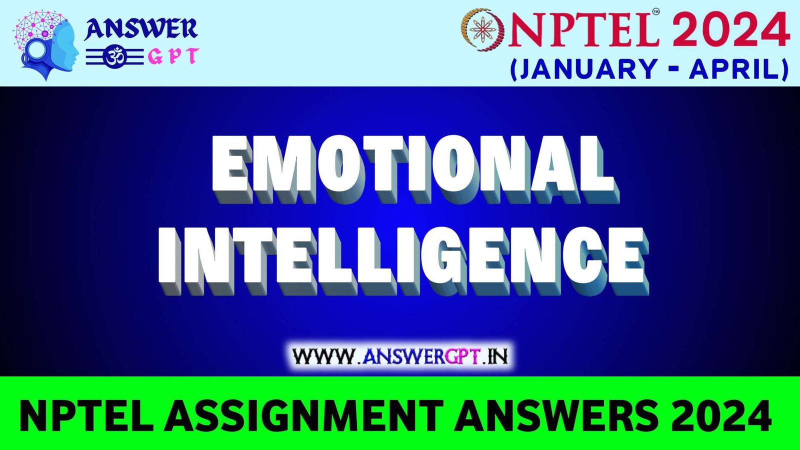 [Week 1-8] NPTEL Emotional Intelligence Assignment Answers 2024
