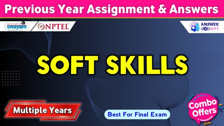 NPTEL Soft Skills Previous Years Assignment Answers
